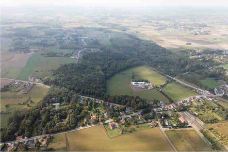 Aelmoeseneiebos vanuit de lucht