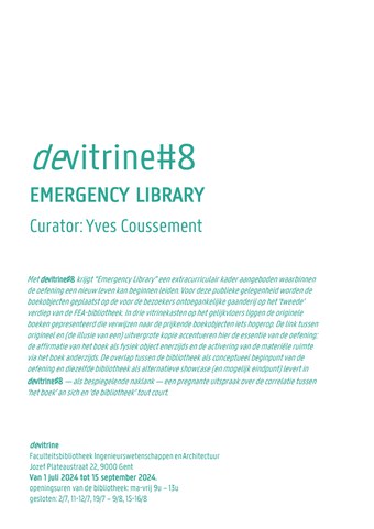 devitrine#8 - EMERGENCY LIBRARY