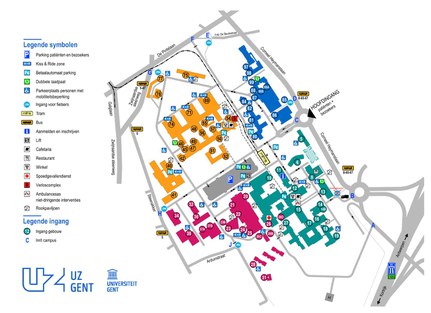 Map Campus Ghent University Hospital