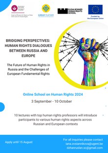 Flyer online school on human rights