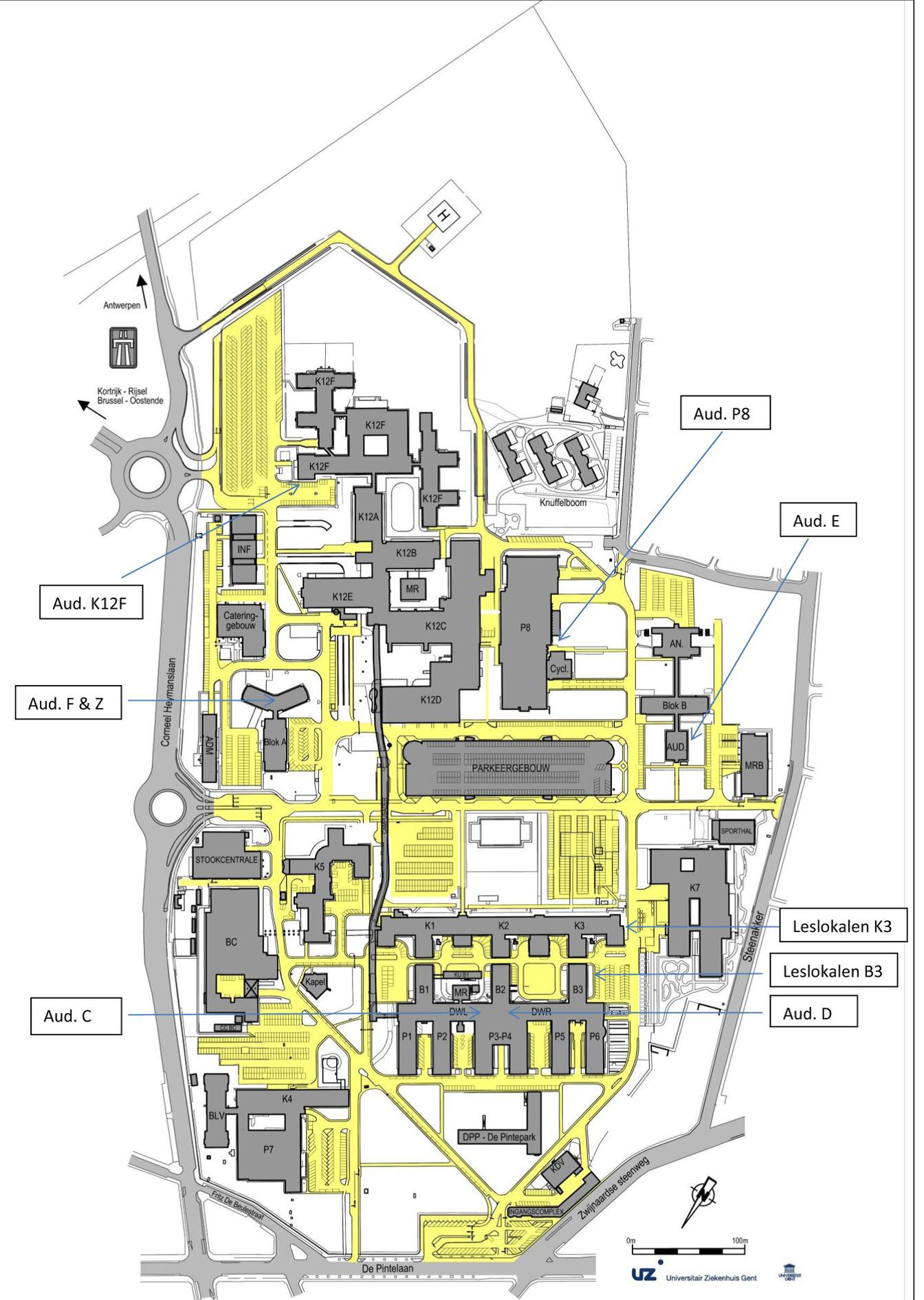 Plattegrond UZ