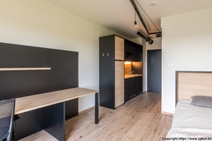 Studio leeg - bureau, kitchenette & bed