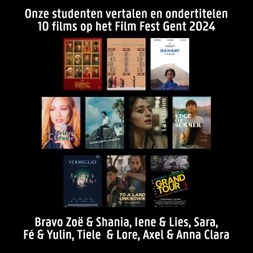 Studenten vertalen ondertitels Film Fest Gent 2024 (vergrote weergave)